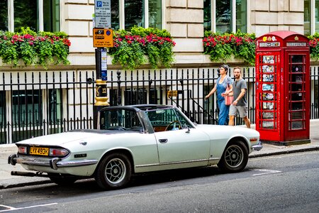 Red sports car convertible
