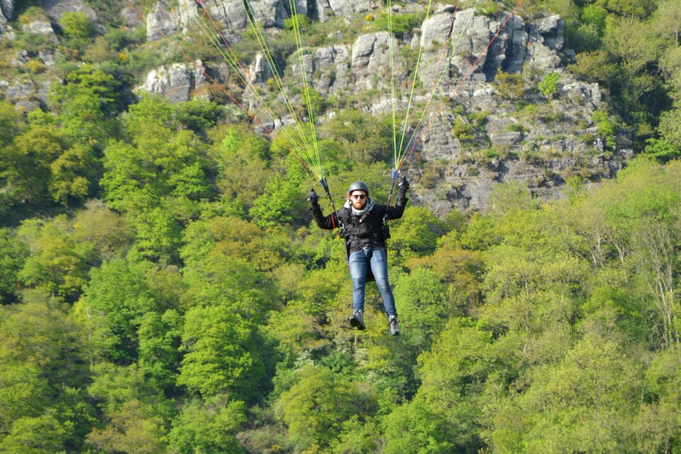 Leisure sports free flight paragliding photo