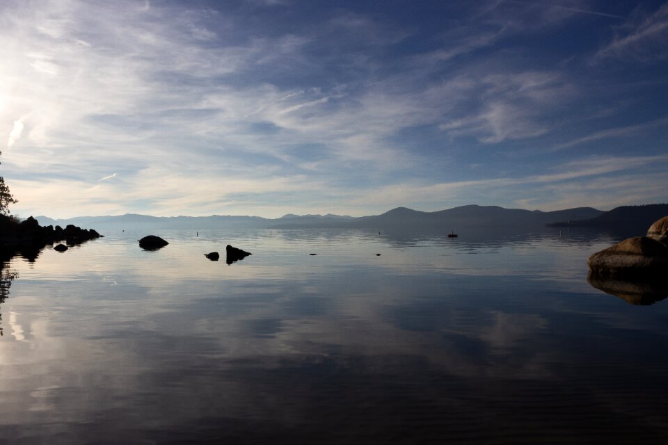 Lake clouds nature