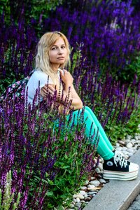 People portrait lavender