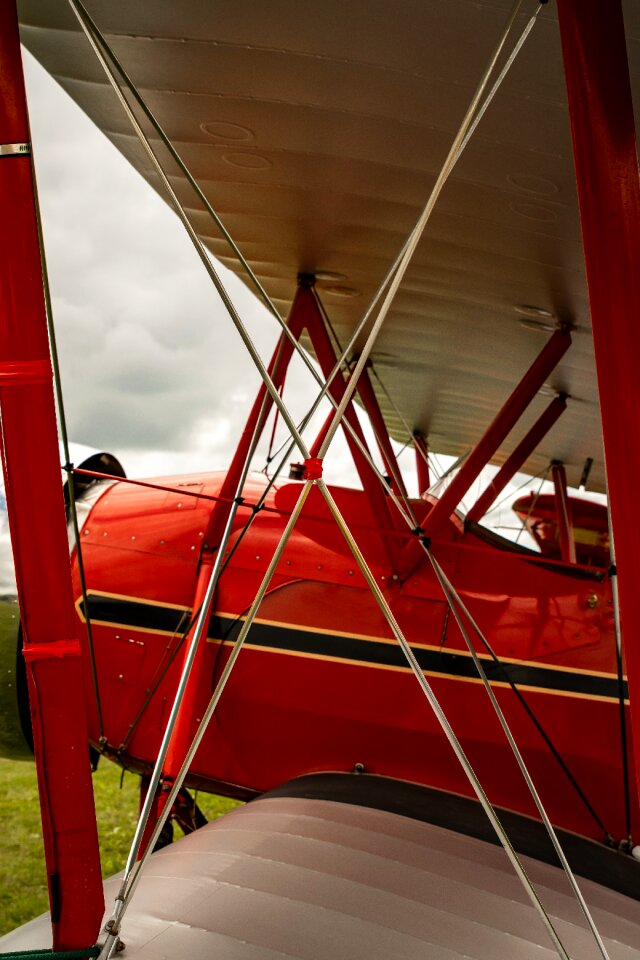 Vintage old biplane photo