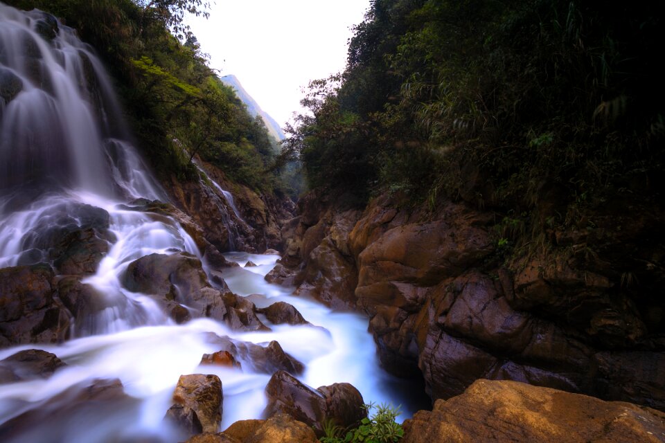 The waterfall forest village