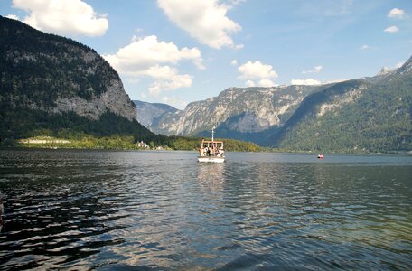 Alps rowboat tourism