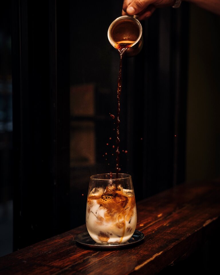Hand drops glass