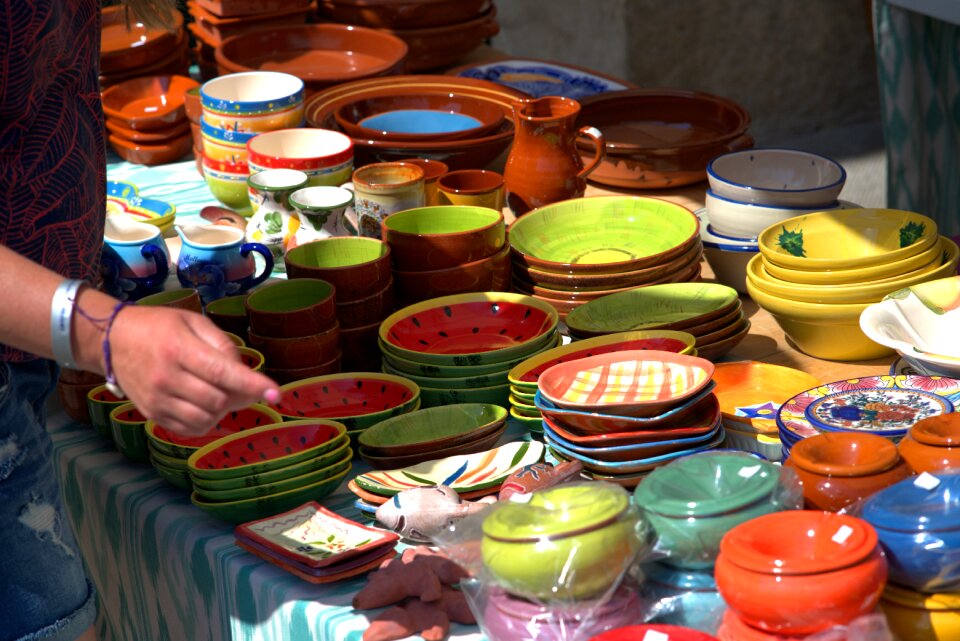 Colorful craft stand