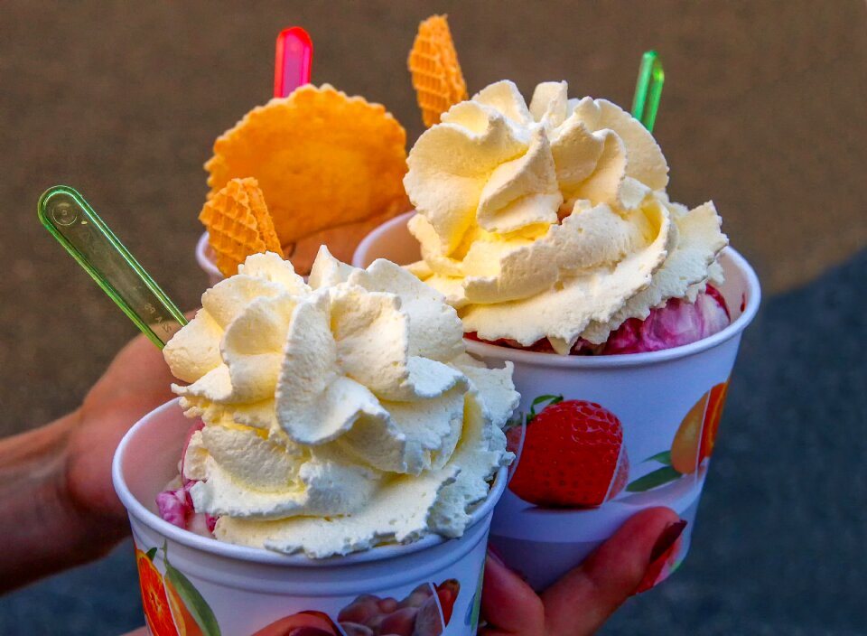 Cream sweet dessert