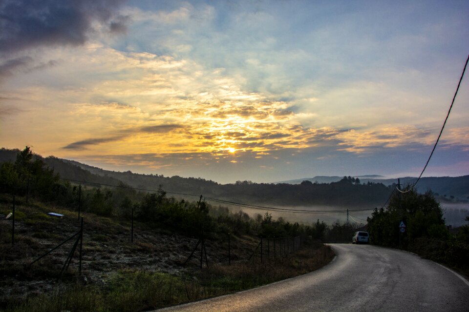 Landscape sunrise orange