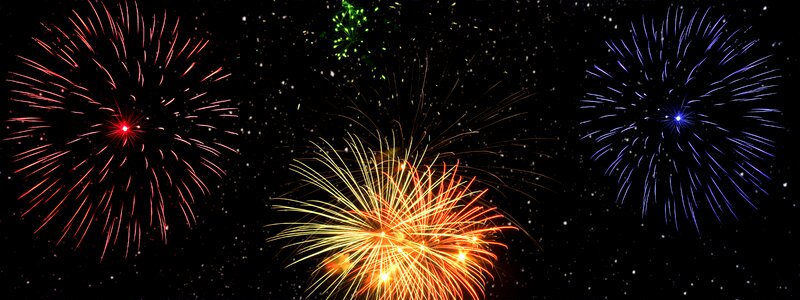 Banner starry sky new year greeting