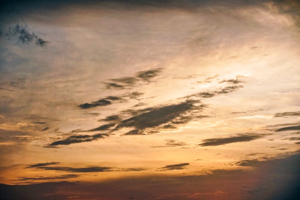 Clouds color dusk