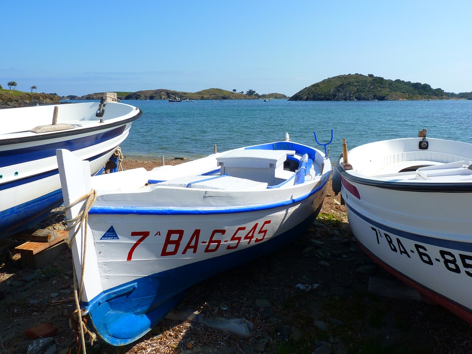 Boat rowing boat sea
