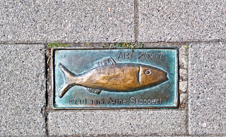 Commemorative plate kappeln herring city