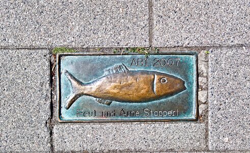 Commemorative plate kappeln herring city