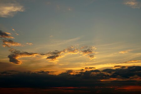 Evening sky sunset clouds