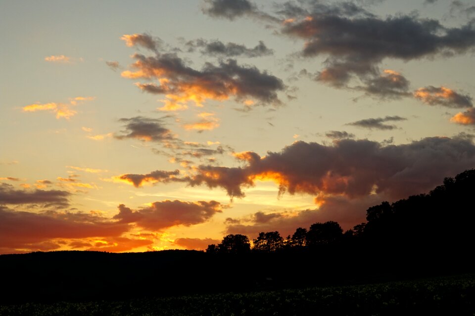 Clouds evening sky sunset