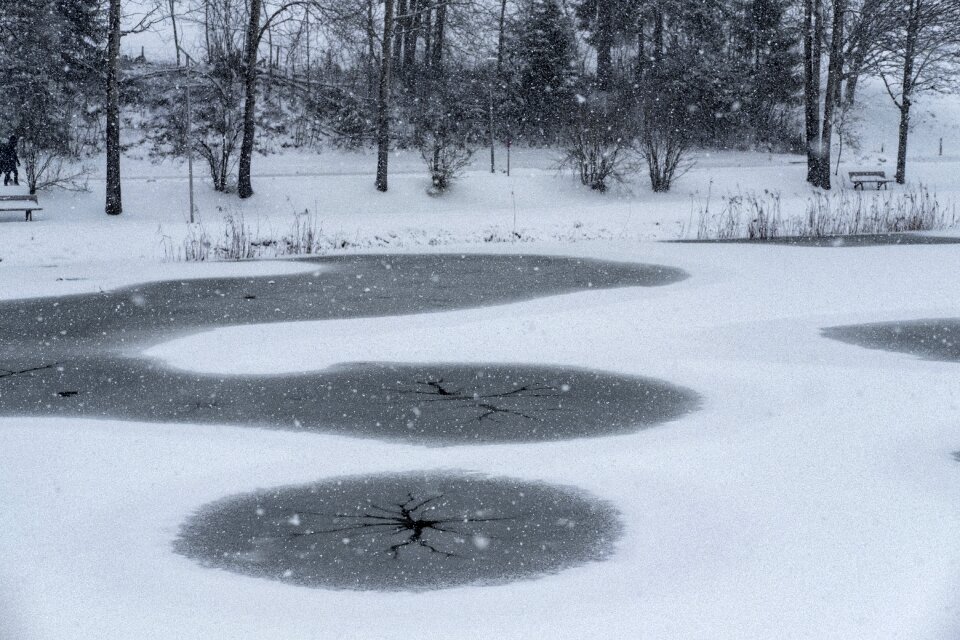Lake frost frozen ice cream