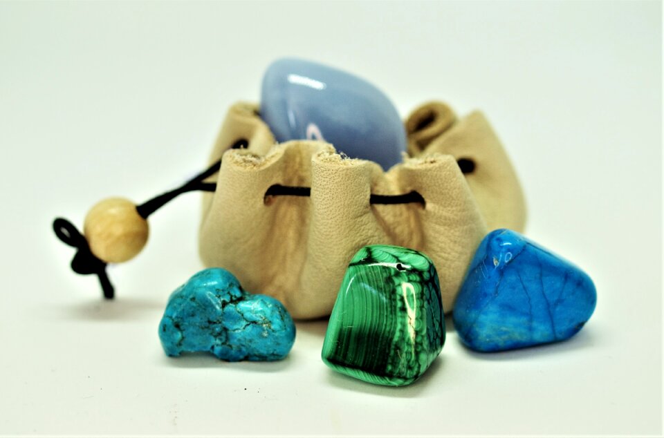 Blue bag crystals