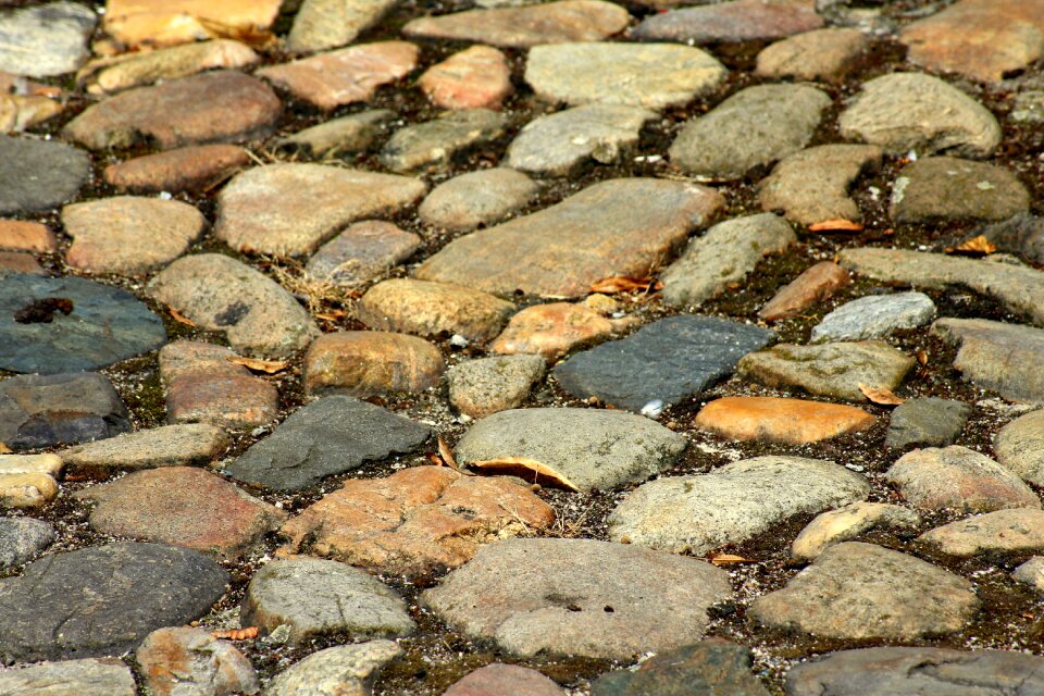 Paving slabs road the background