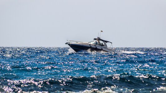 Summer fast rough sea