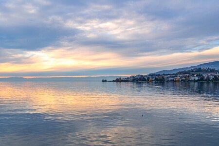 Mood water lake geneva montreux photo