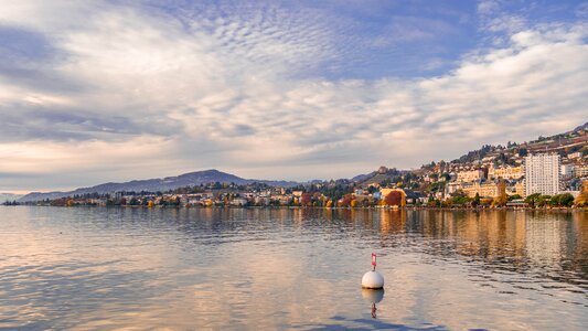 Clouds reflection montreux