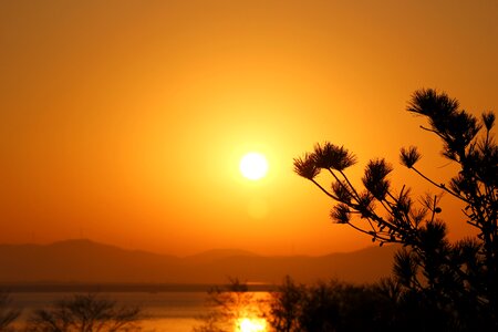Sunrise sea solar photo
