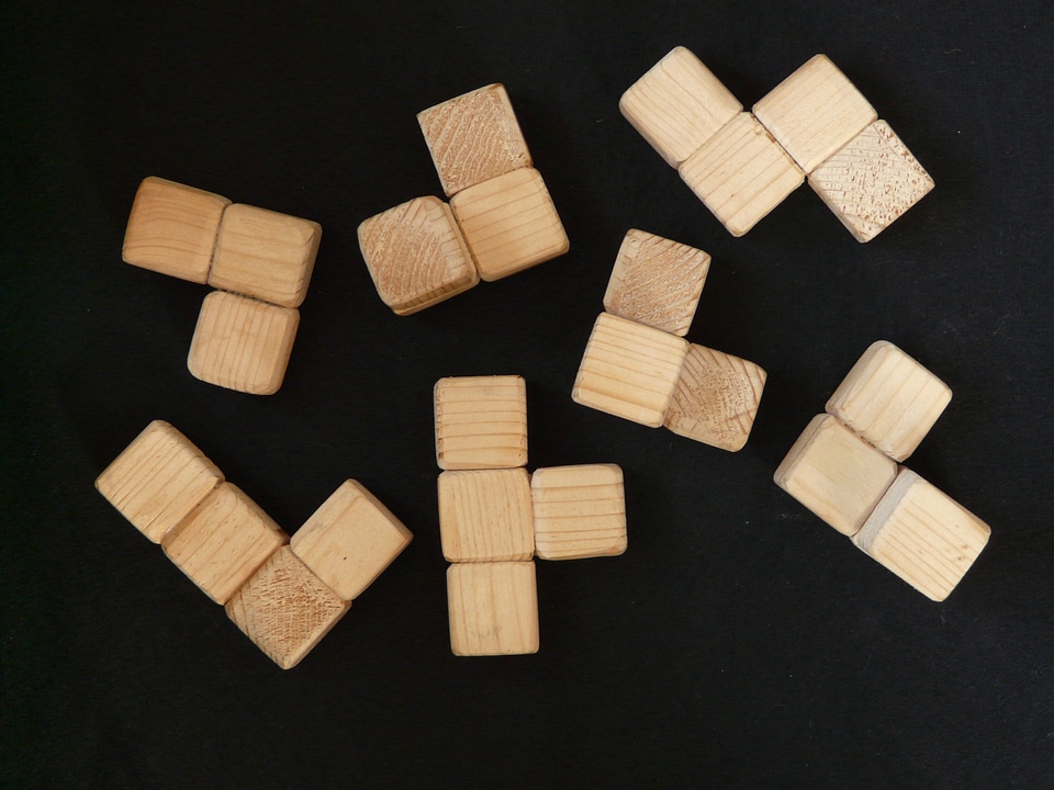 Cube wood wooden toys