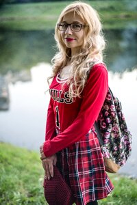 Glasses blond curls