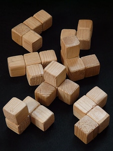 Cube wood wooden toys