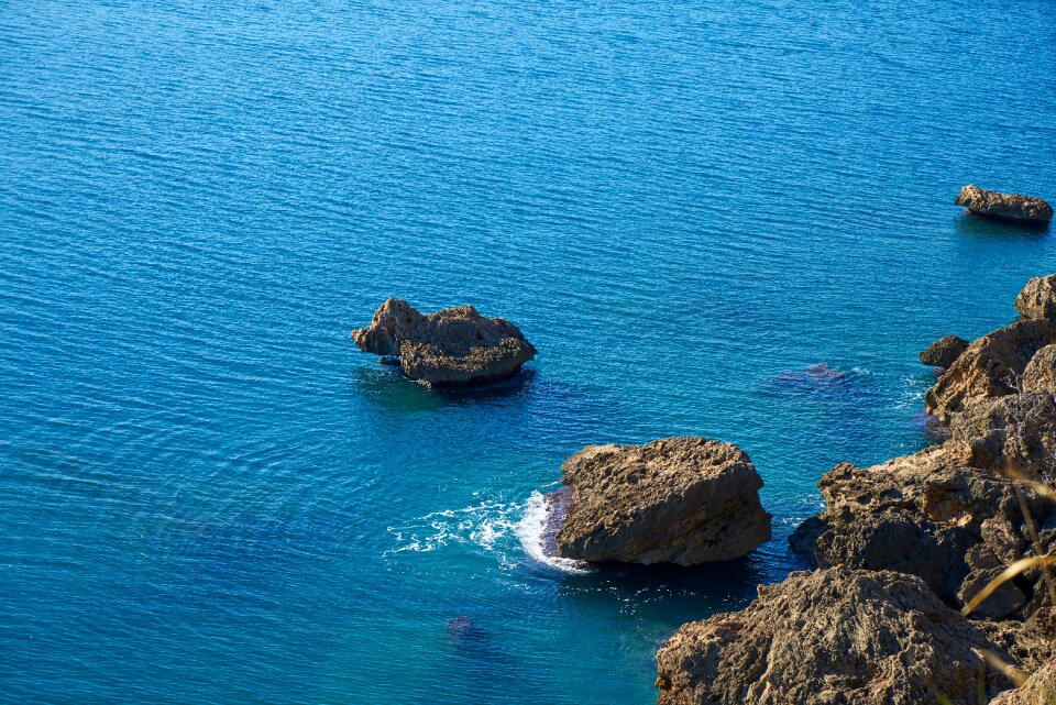 Rocks blue beach