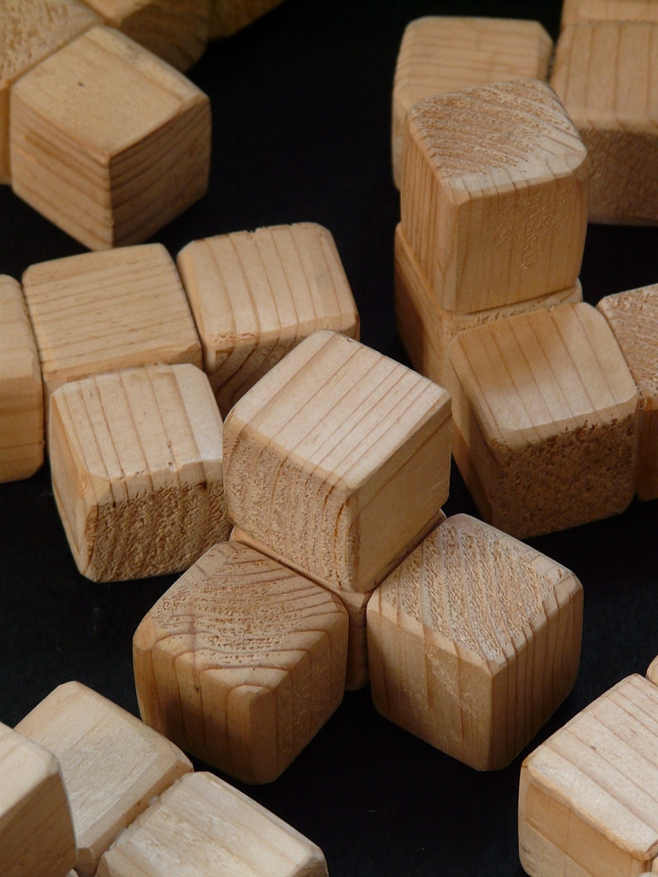 Cube wood wooden toys