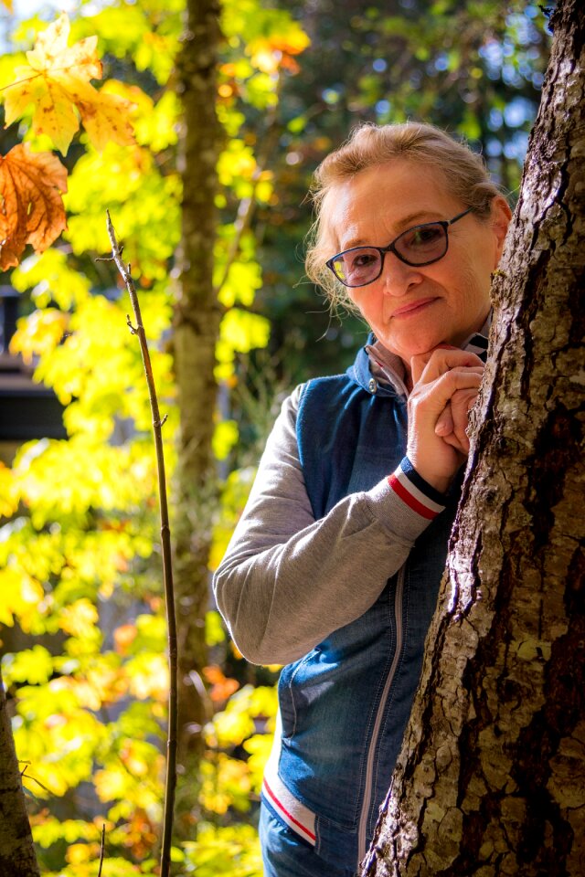 Tree standing glasses photo