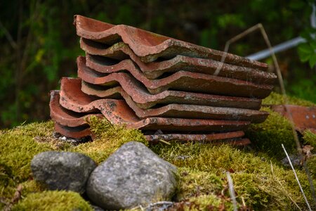 Brick structure roofing tiles photo