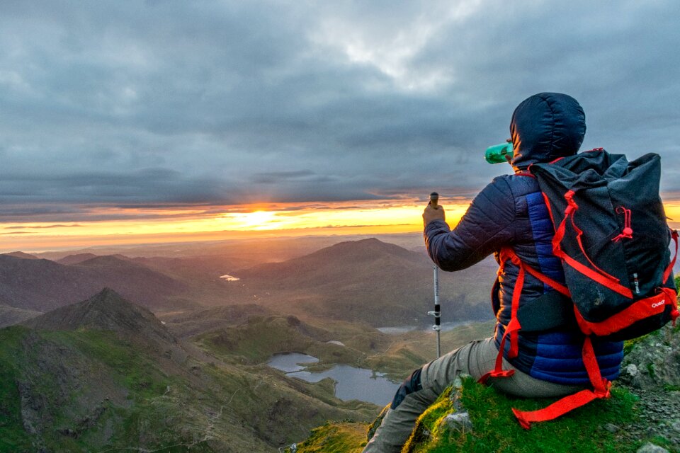 Adventure hiking mountain
