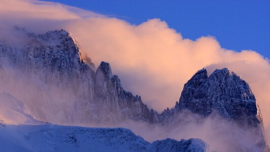 Clouds snow winter