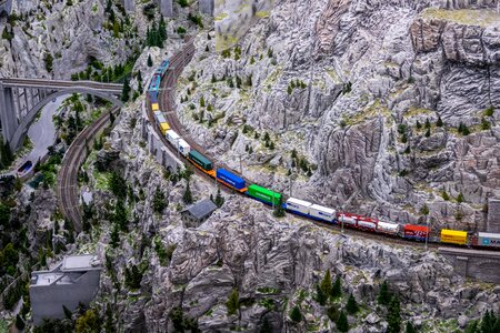 Traffic transport model railway