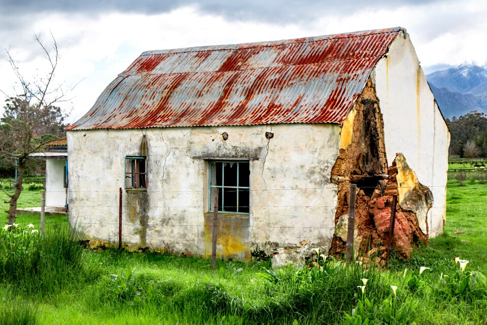 Ramshackle dilapidated old