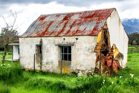 Ramshackle dilapidated old photo