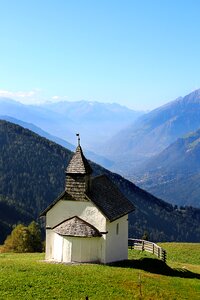 Alpine church nature photo