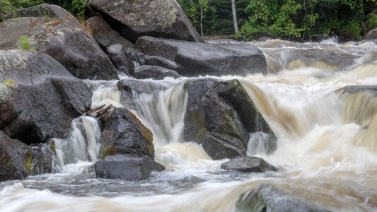 Rapids landscape gray waterfall photo