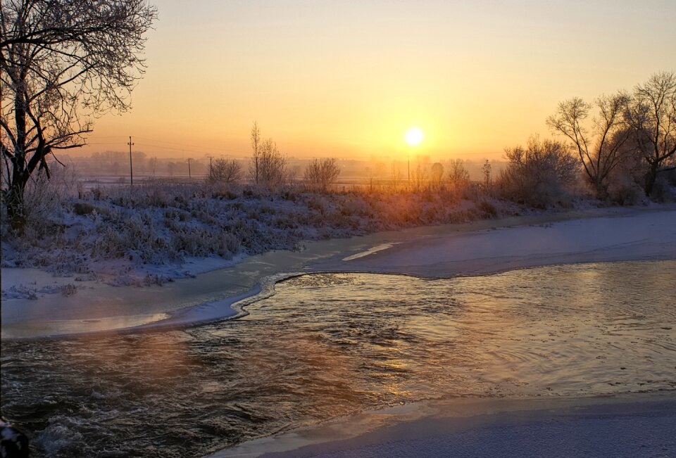 Frost landscape nature