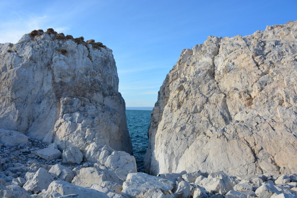 Canyon rock lake