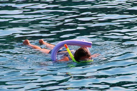 Banana float sea photo