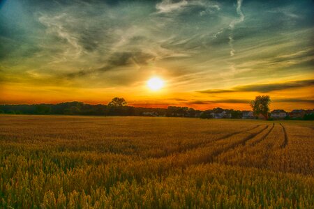 Hdr sunset beautiful photo