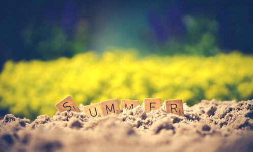 Letters holiday yellow