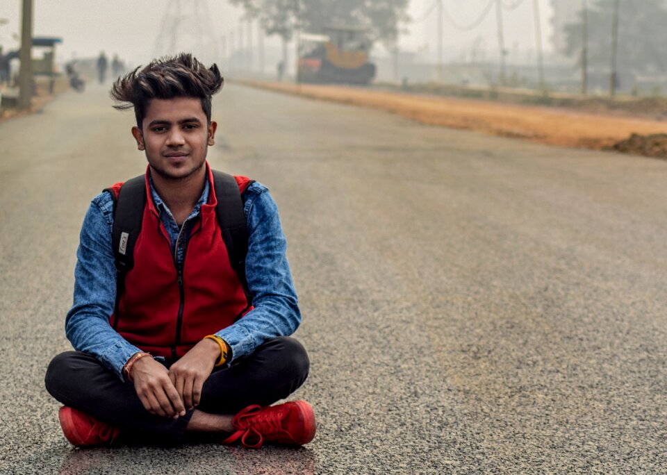 Sitting road street