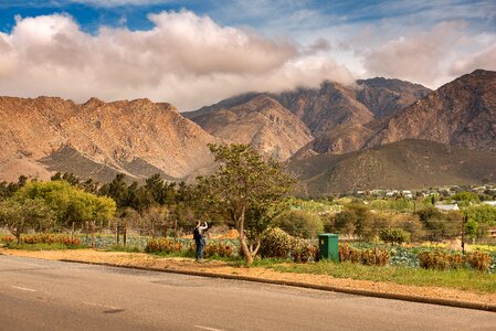 Mountains trees tourism photo