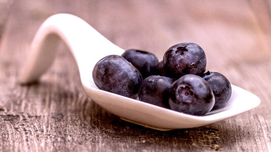 Fruit blue oatmeal photo