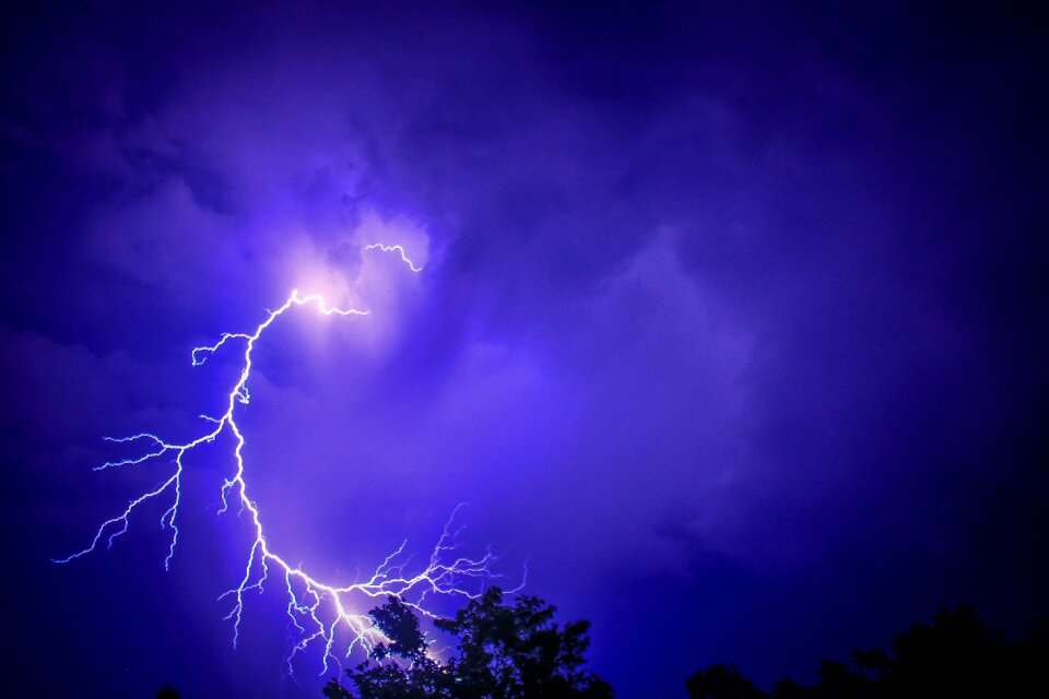 Lightning thunderstorm storm