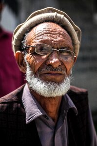 Elderly man face photo