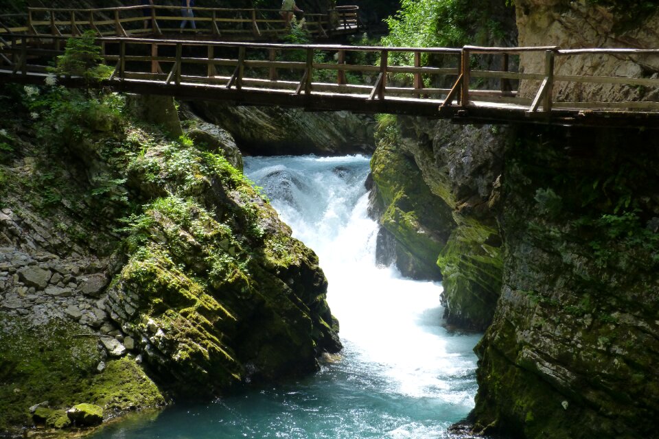 Gorge wooden bridge see photo